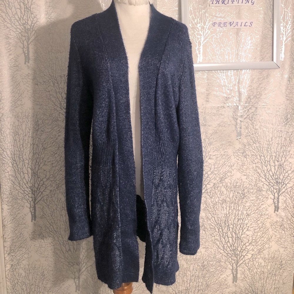 White House Black Market Navy Blue Cardigan